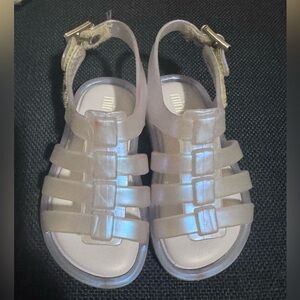 Great condition, Mini Melissa Kids' Flox Sandal Pearly blue, size 5.